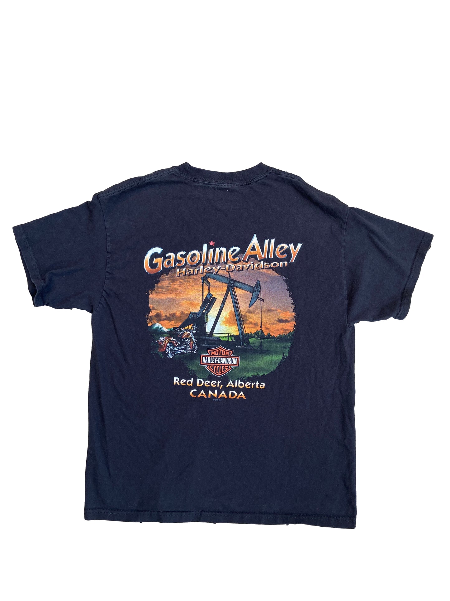 Vintage Harley Davidson "Gasoline Alley" Tee Black