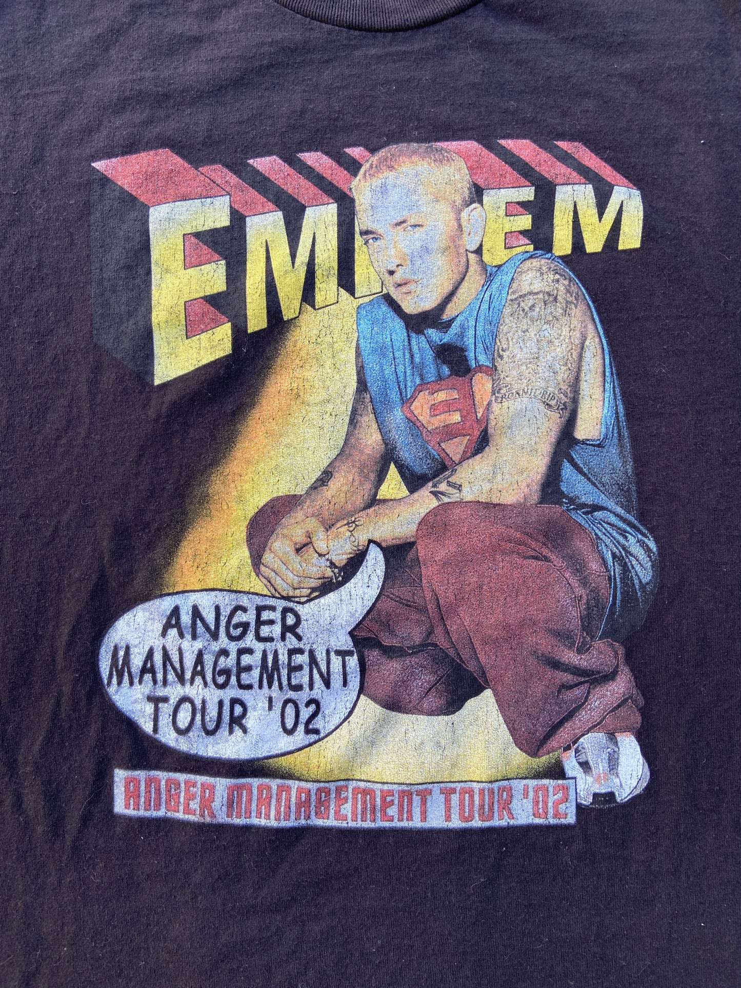 Rare Vintage 2002 Eminem Anger Management Tour Tee Black