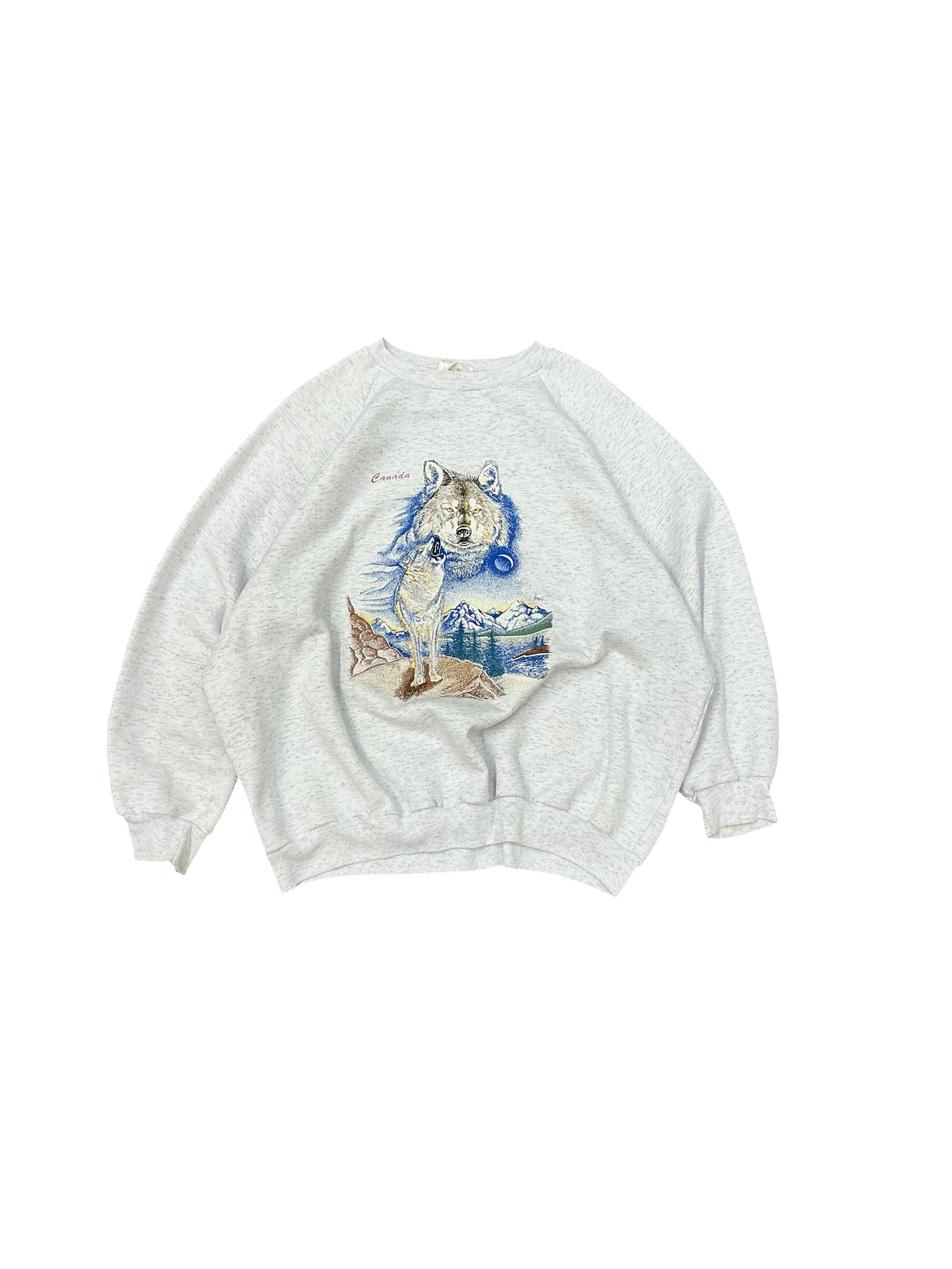 Vintage Nature Wolf Sweater