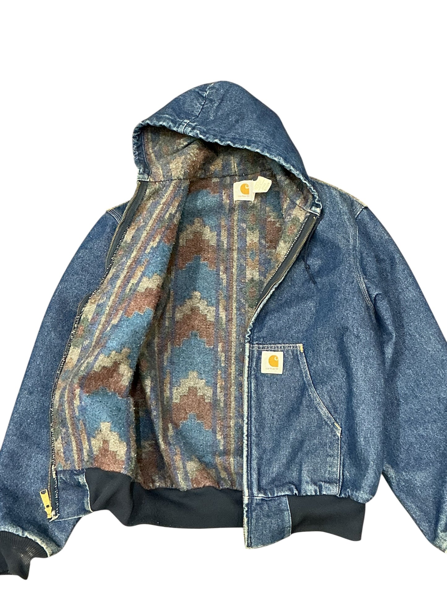 Vintage Hooded Carhartt Denim Jacket