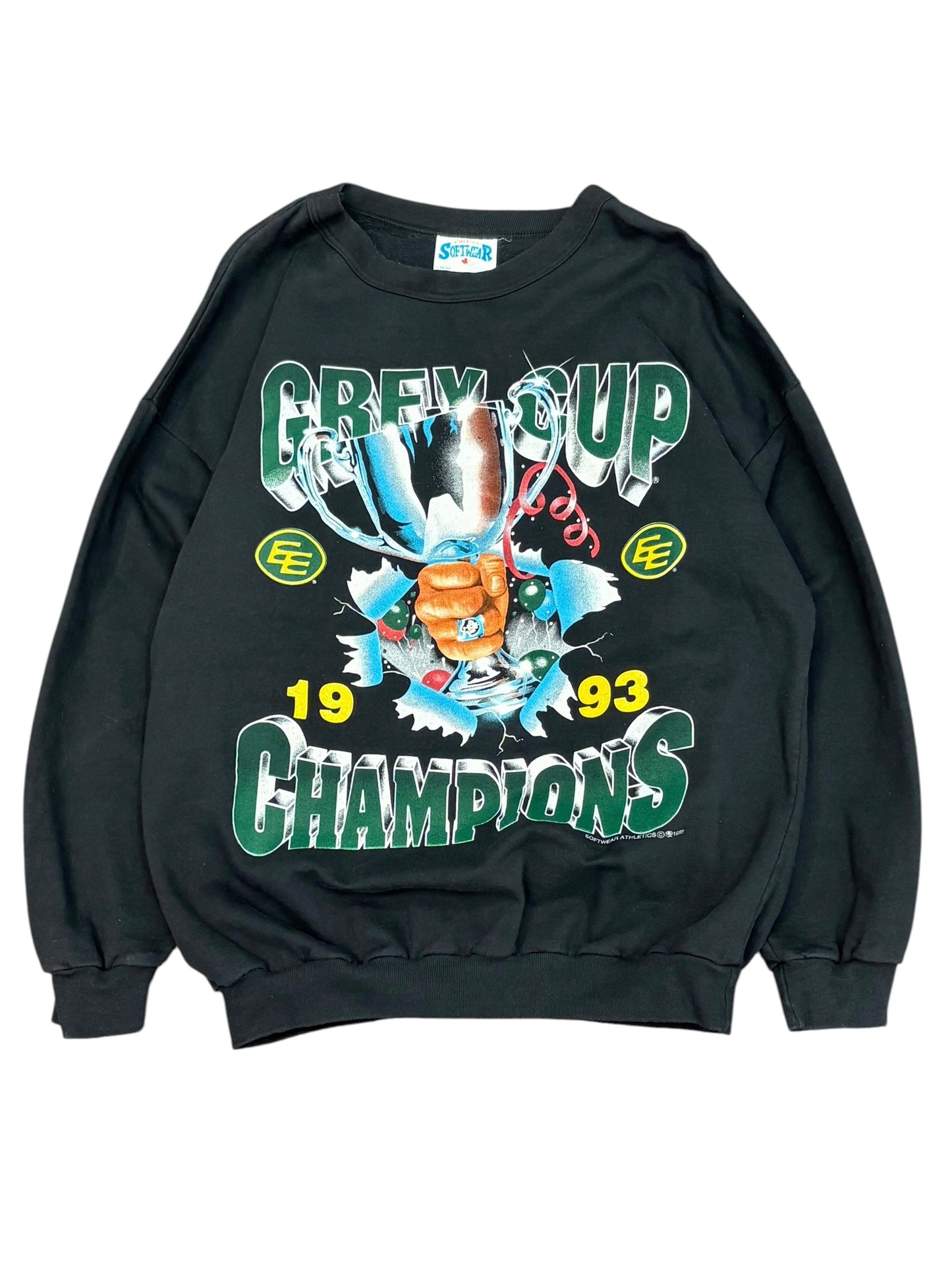 Vintage 1993 Grey Cup Champions Edmonton Eskimos Sweater
