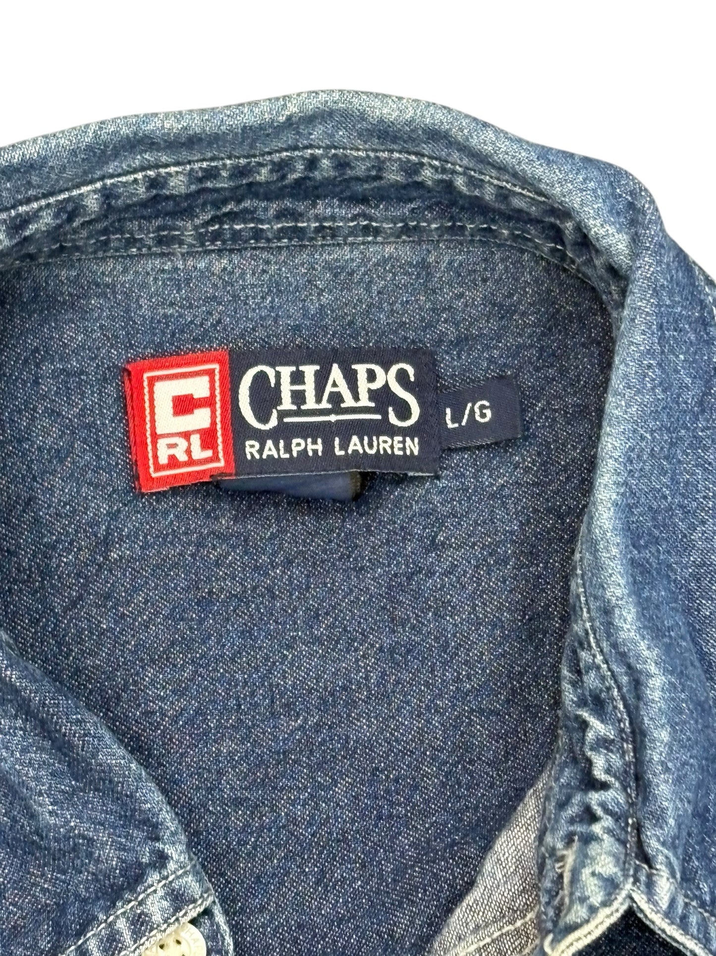 Vintage Chaps Ralph Lauren Denim Long Sleeve Shirt