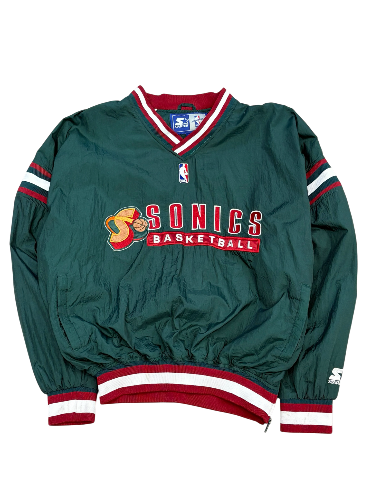 Vintage NBA Seattle Sonics Nylon Pullover Windbreaker