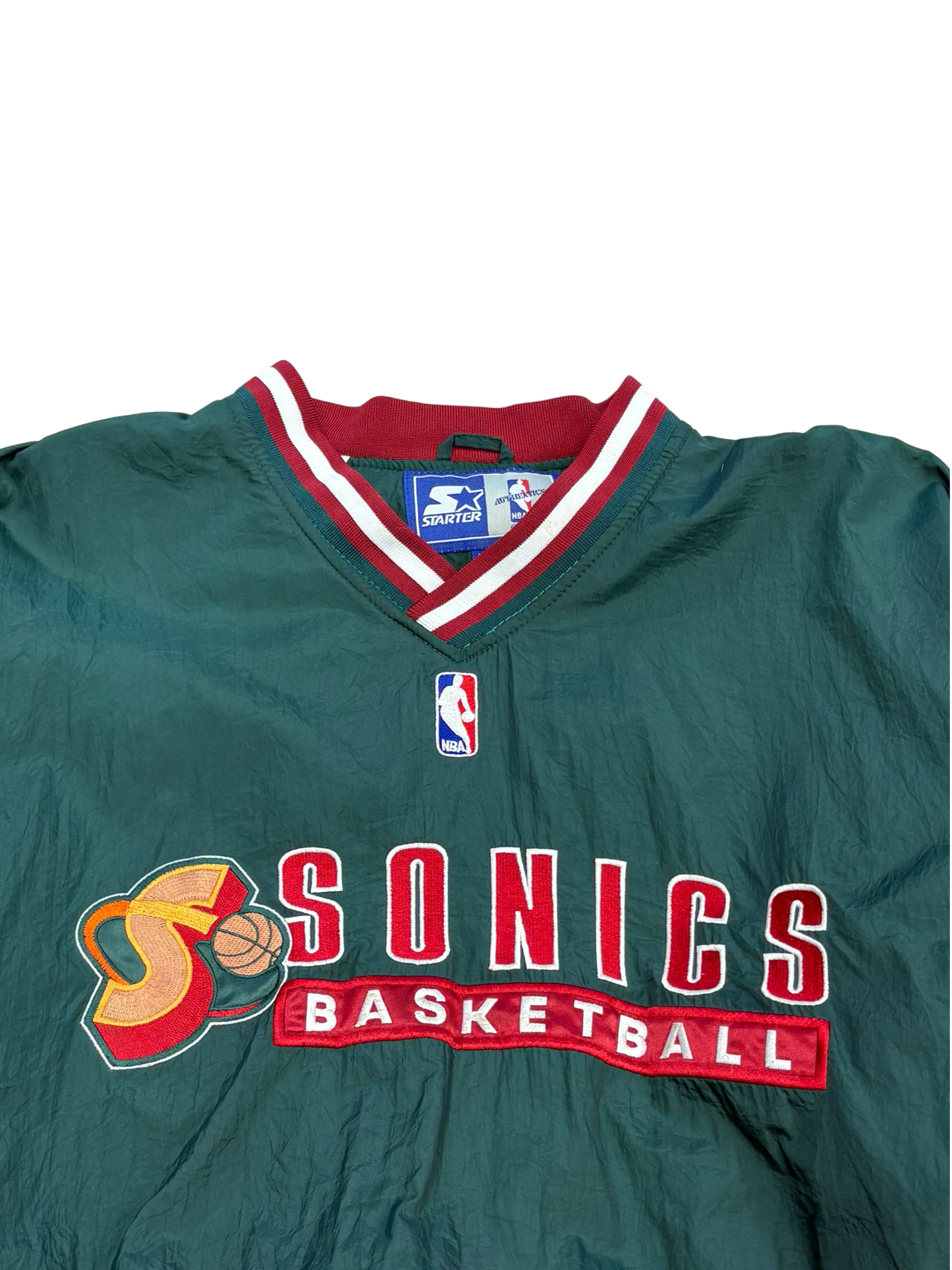Vintage NBA Seattle Sonics Nylon Pullover Windbreaker