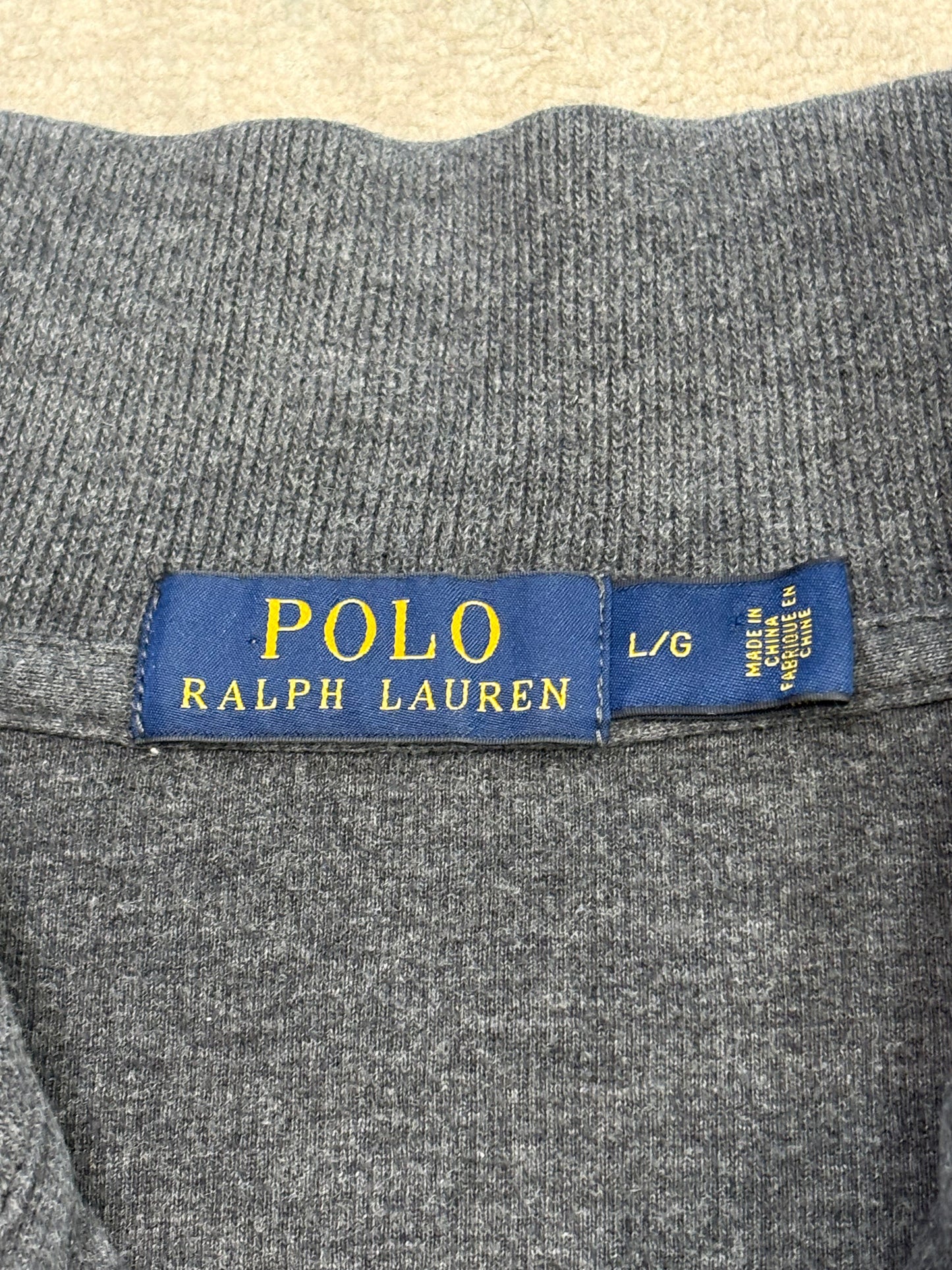 Vintage Ralph Lauren Gray Quarter Zip Sweater