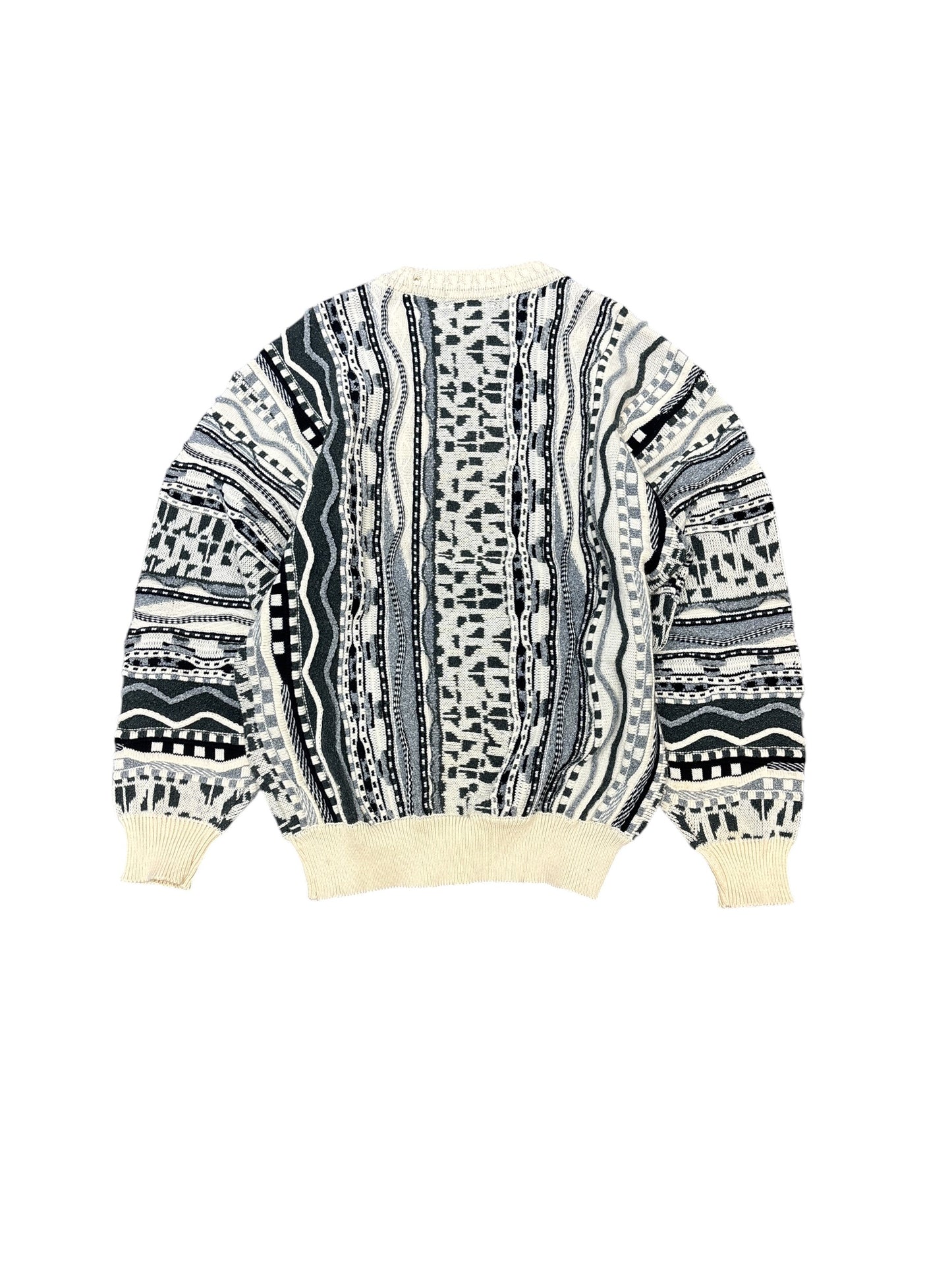 Vintage "Zealzip" 3d Knit Sweater