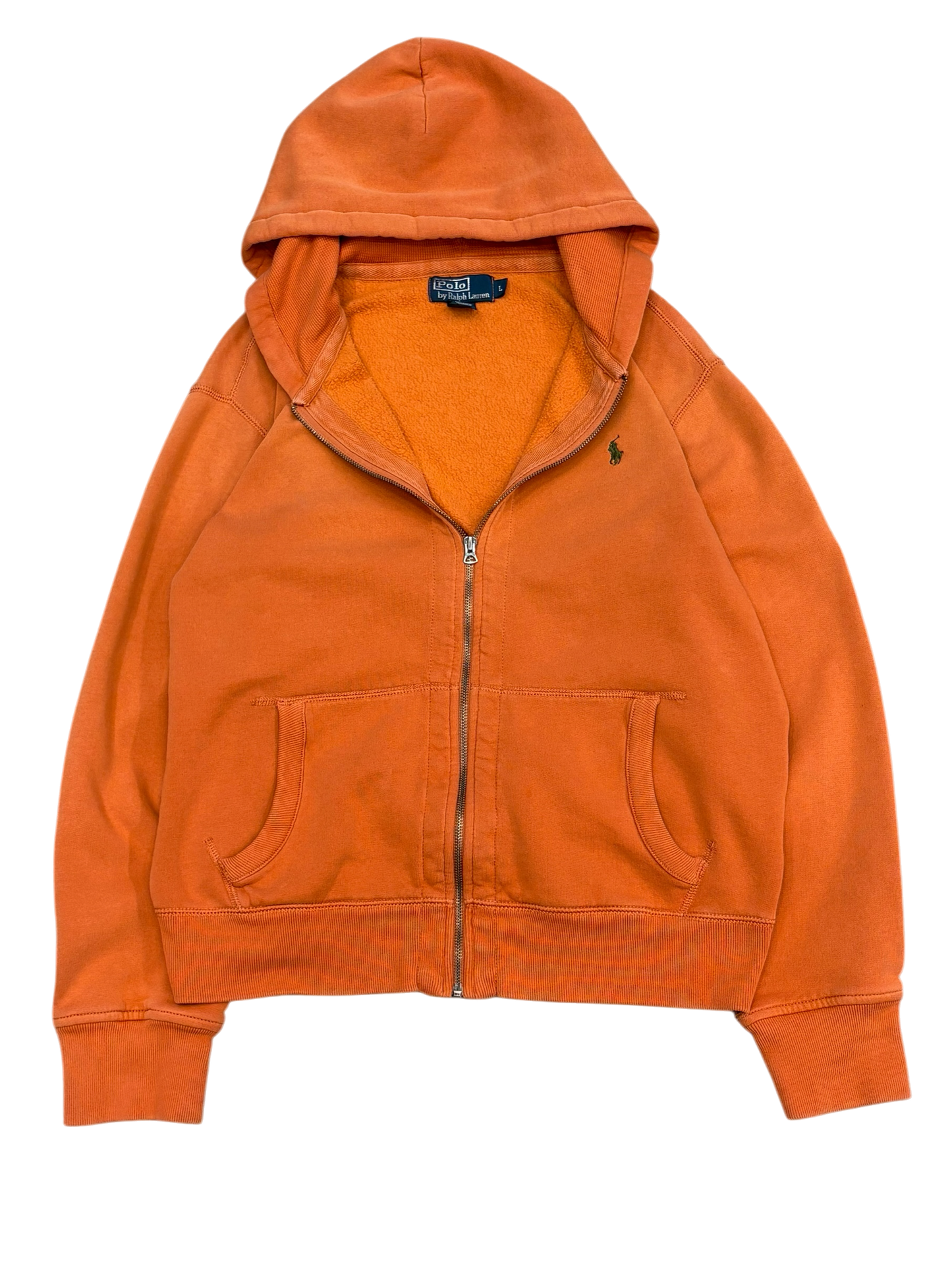 Vintage Ralph Lauren Orange Zip Hoodie