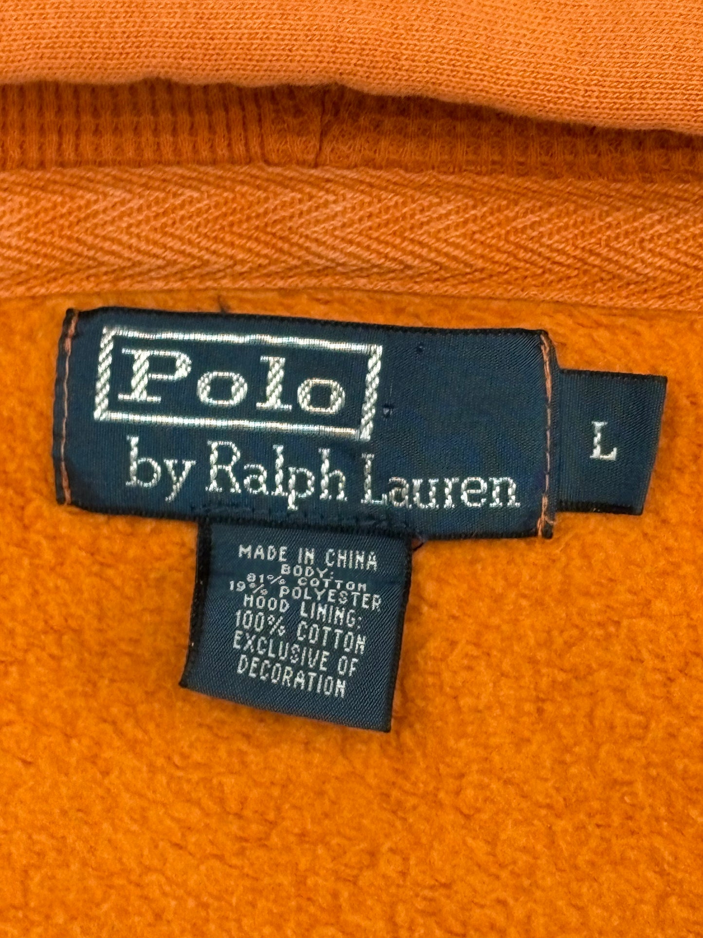 Vintage Ralph Lauren Orange Zip Hoodie