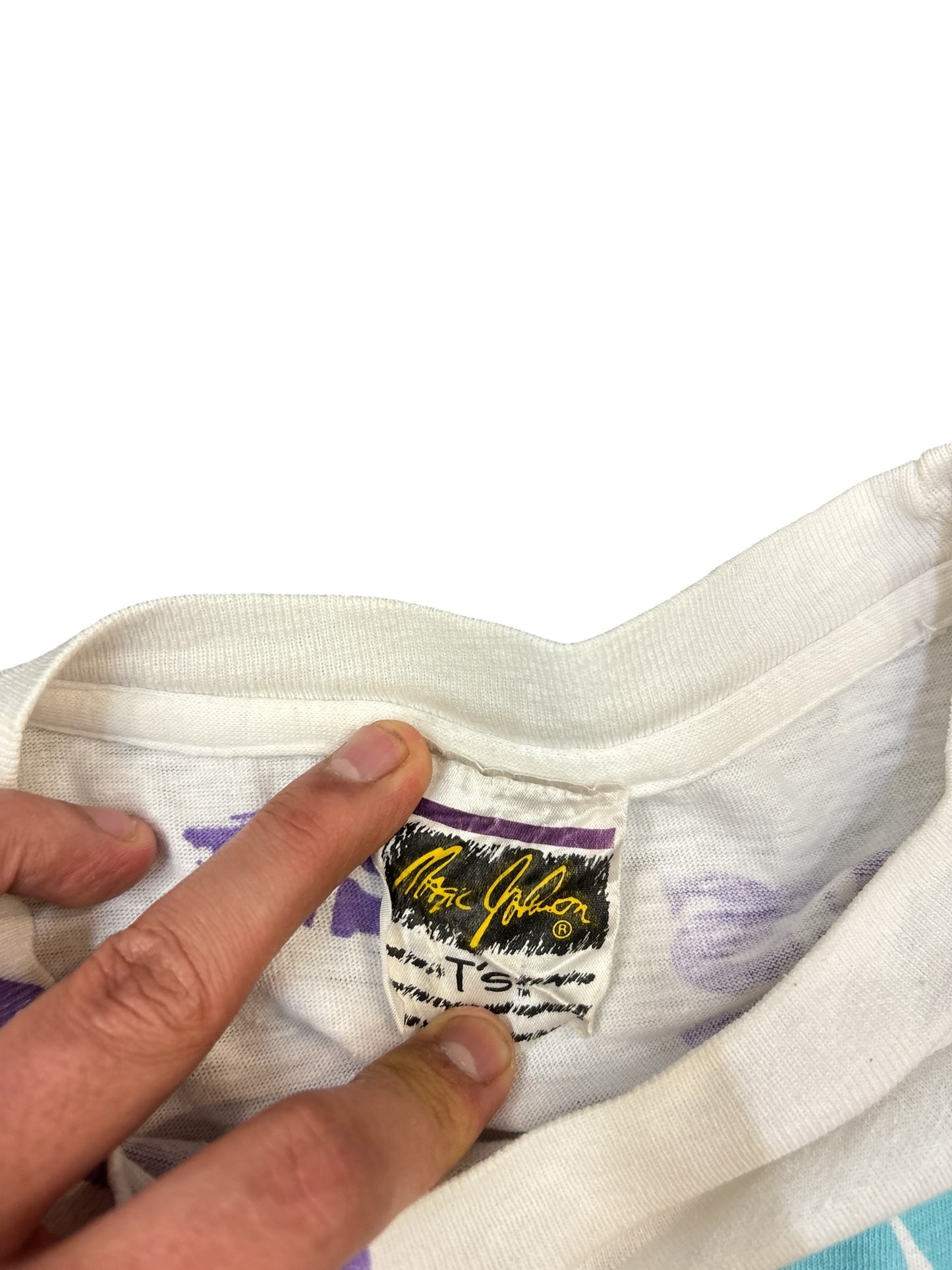 Vintage Magic Johnson LA Lakers AOP Tee