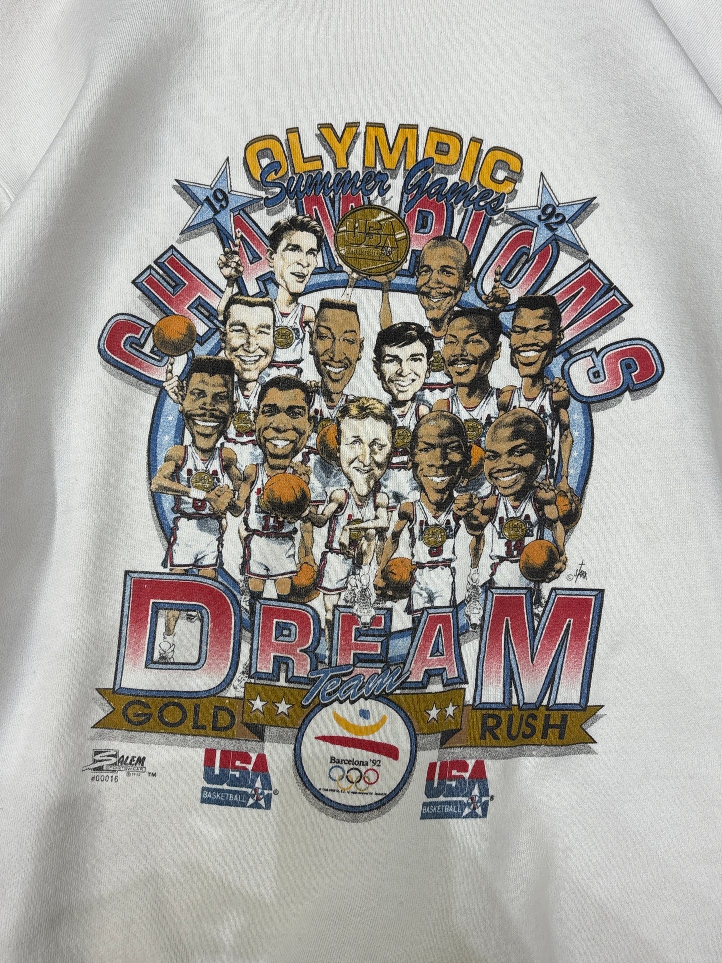 Rare Vintage USA Dream Team 1992 Olympics Bubblehead Sweater