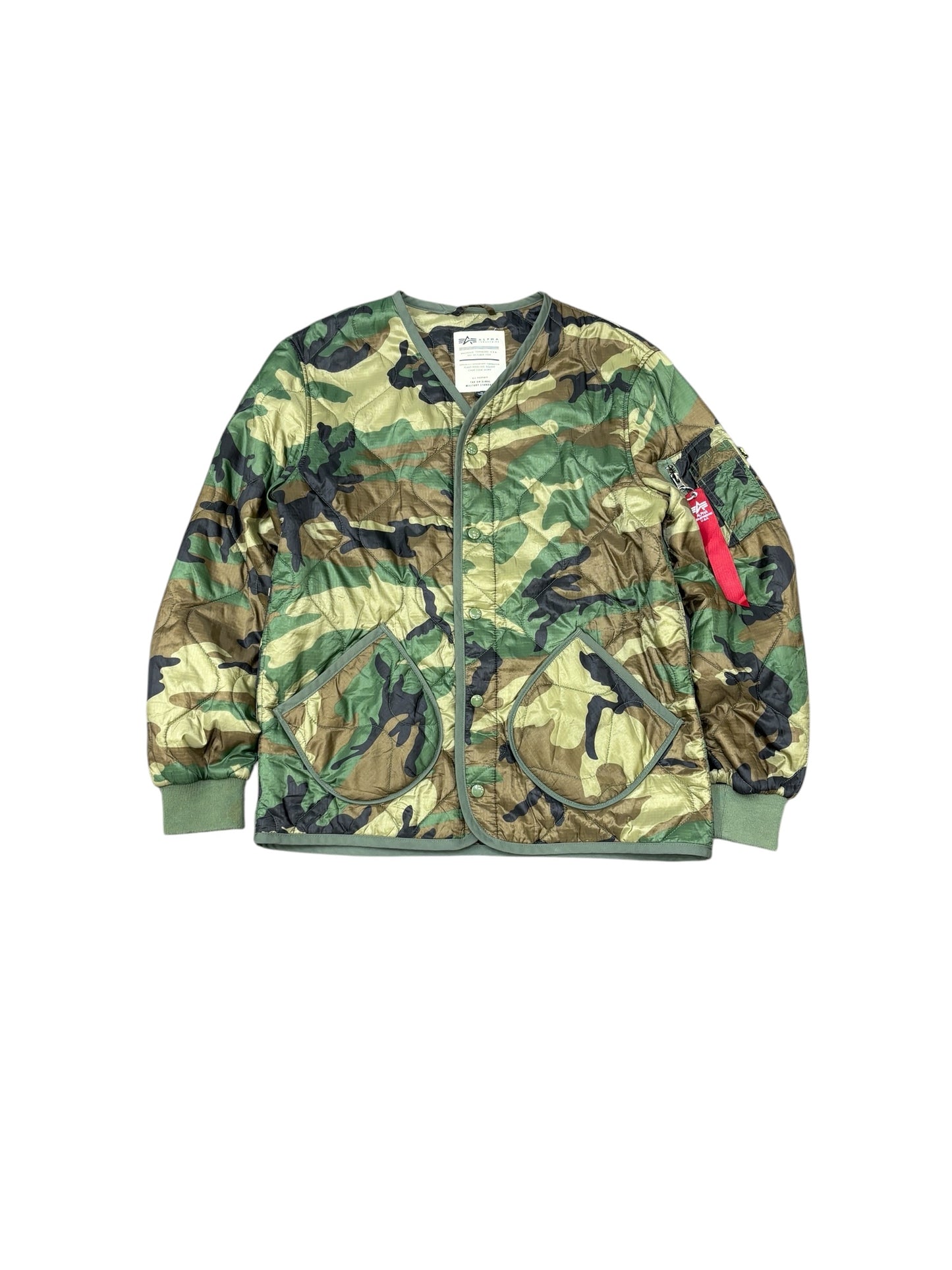 Vintage Alpha Industries Camo Bomber Jacket
