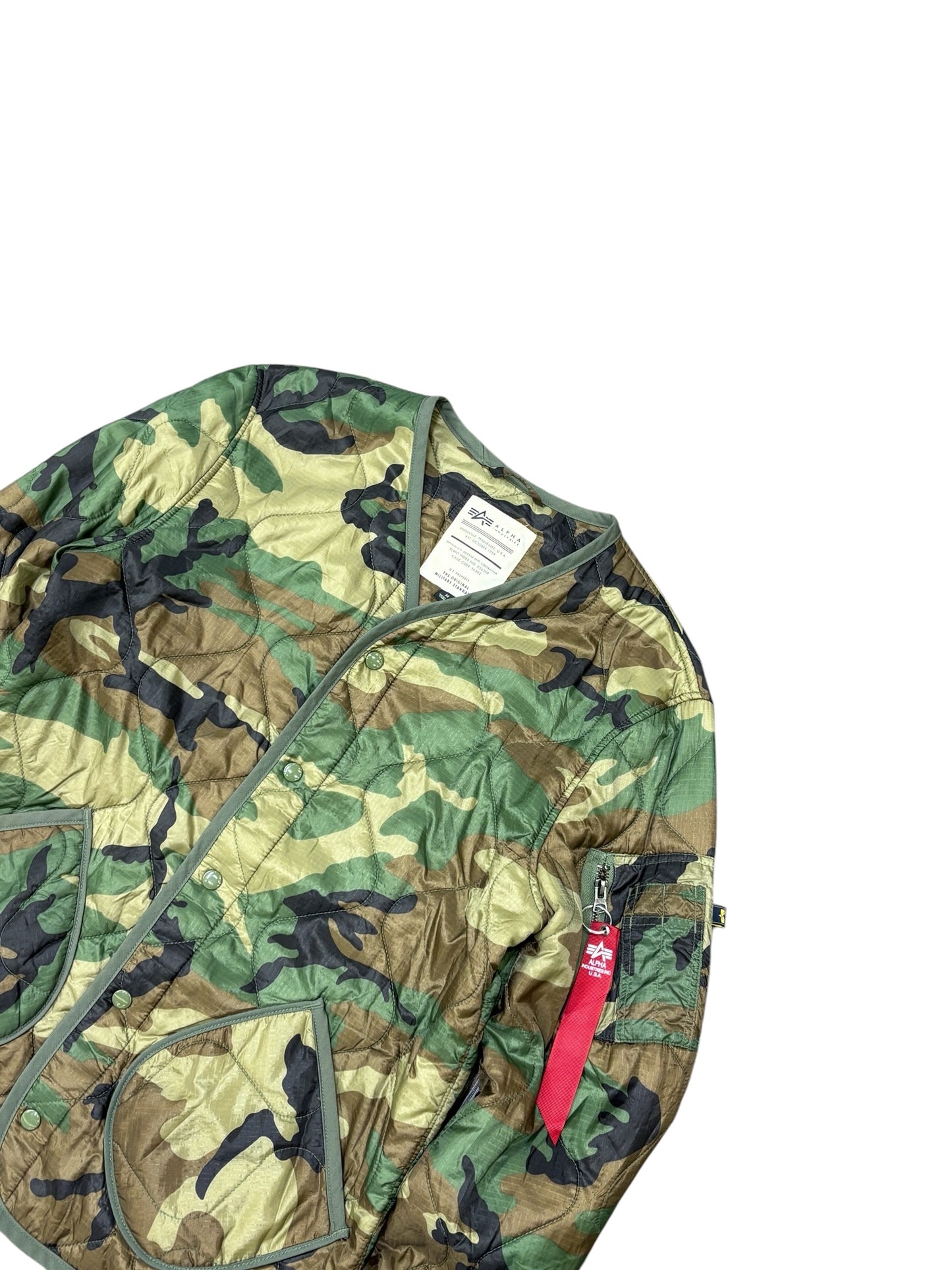 Vintage Alpha Industries Camo Bomber Jacket