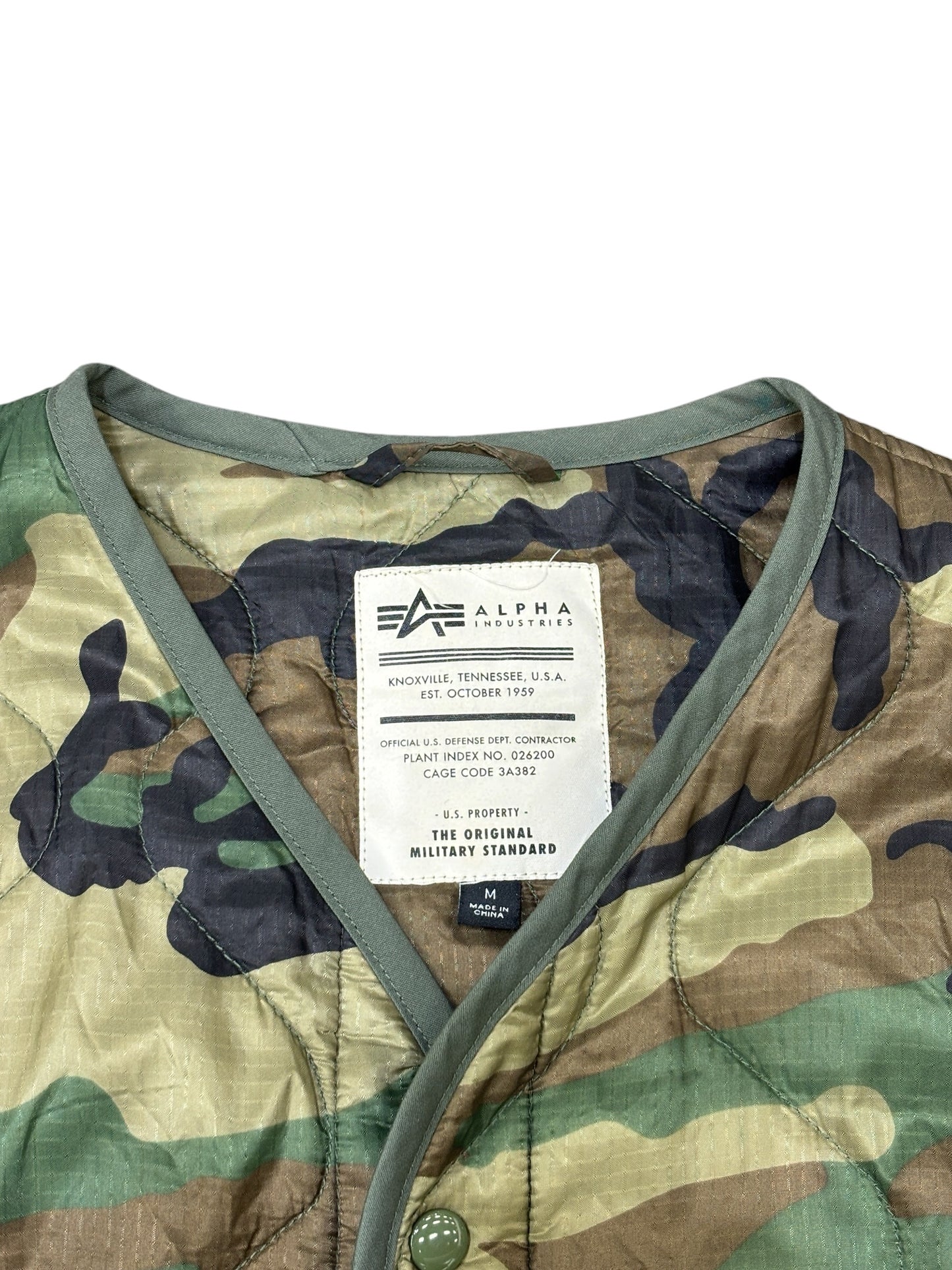 Vintage Alpha Industries Camo Bomber Jacket