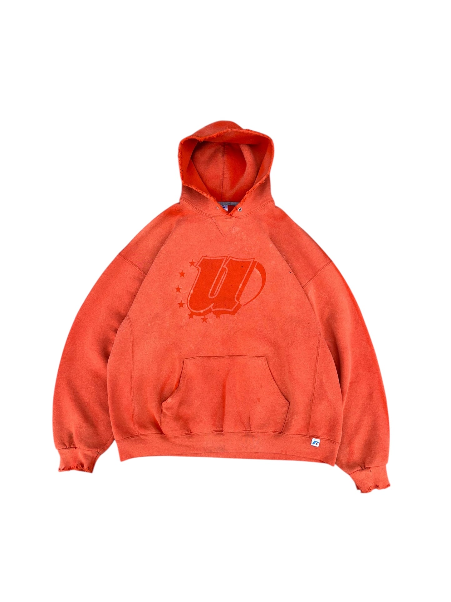Unified Big Logo Vintage Wash Hoodie - Orange