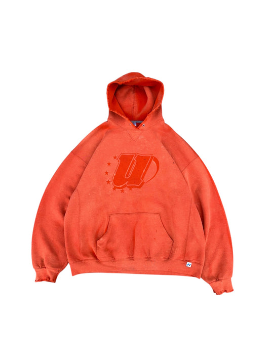 Unified Big Logo Vintage Wash Hoodie - Orange