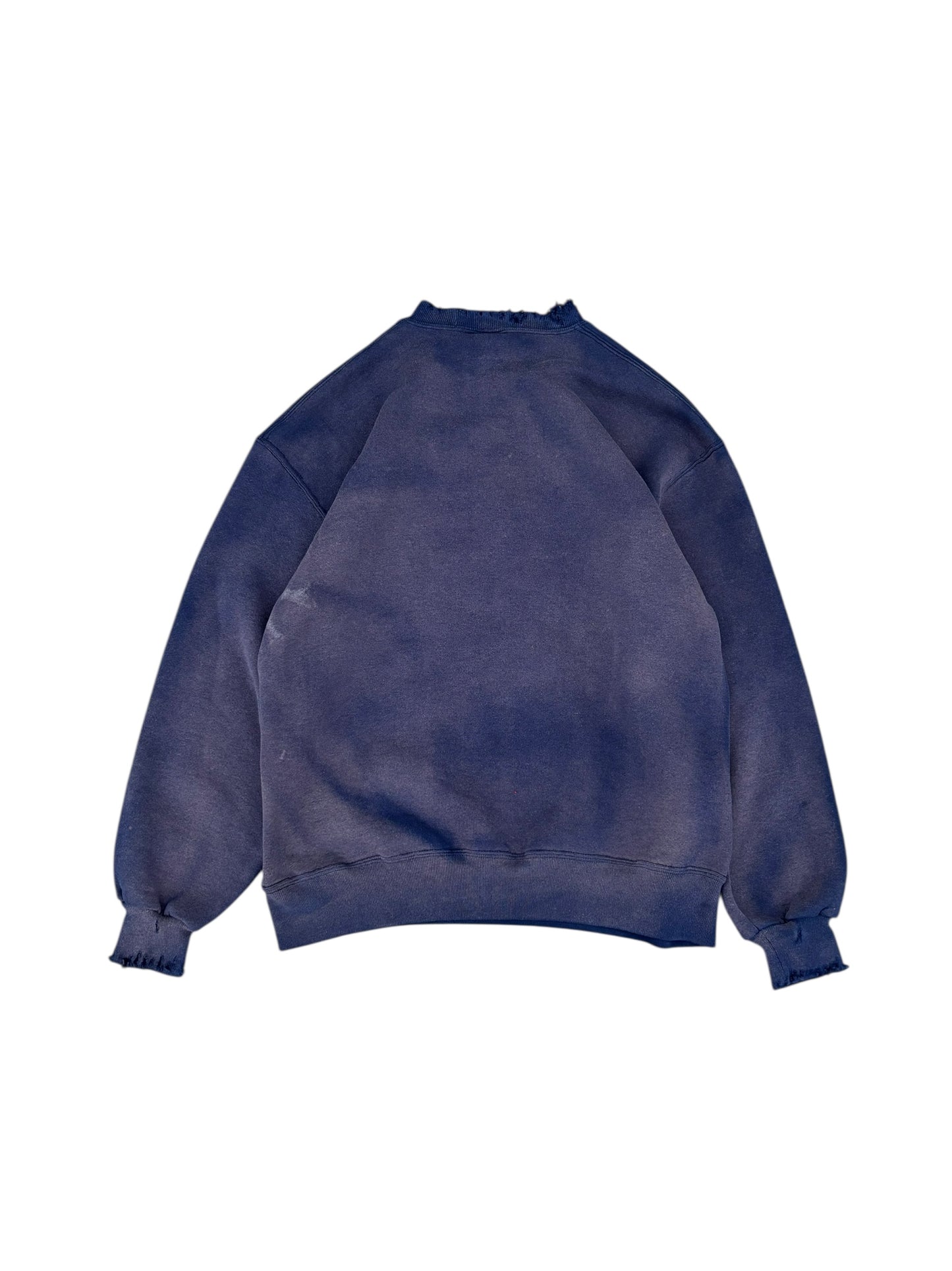 Unified Big Logo Vintage Wash Sweater - Dark Blue
