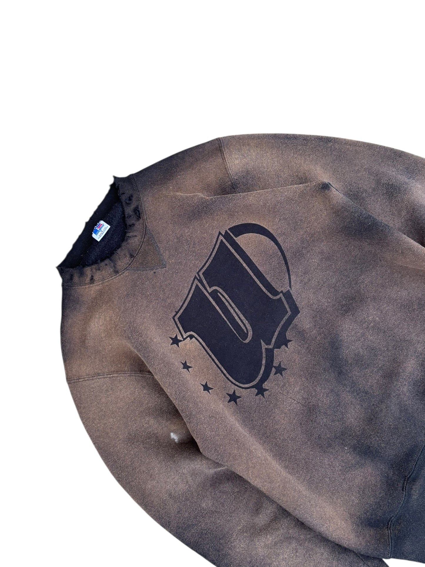 Unified Big Logo Vintage Wash Sweater - Black