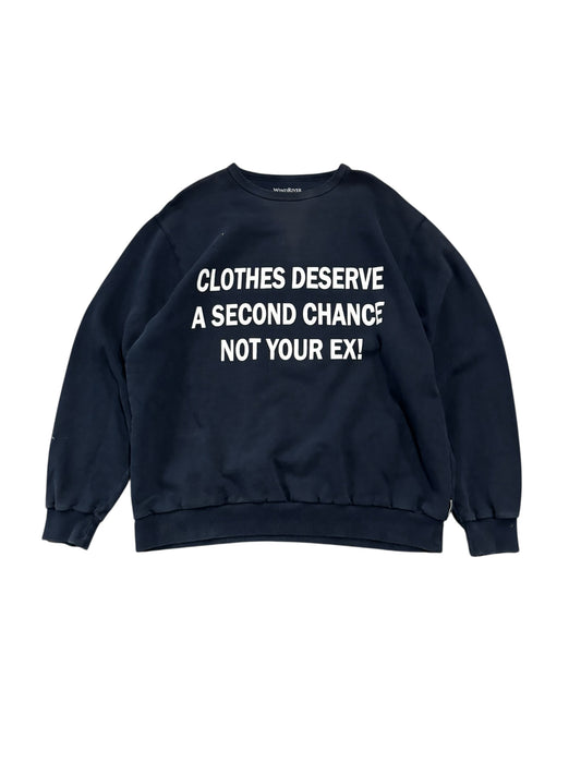 Clothes Deserve A Second Chance Not Your Ex Sweater - Dark Blue