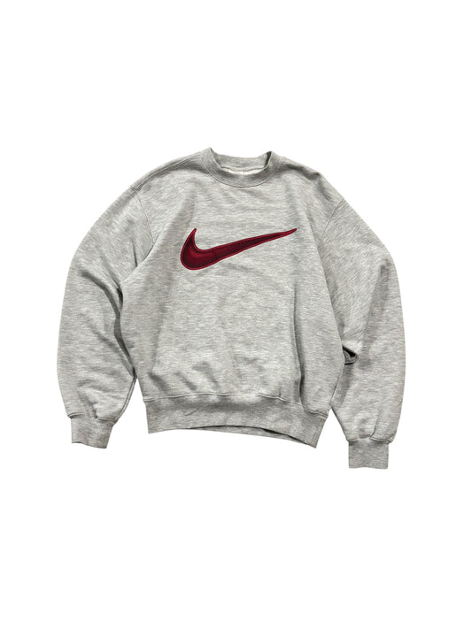 Vintage 90s Center Swoosh Nike Sweater - Grey