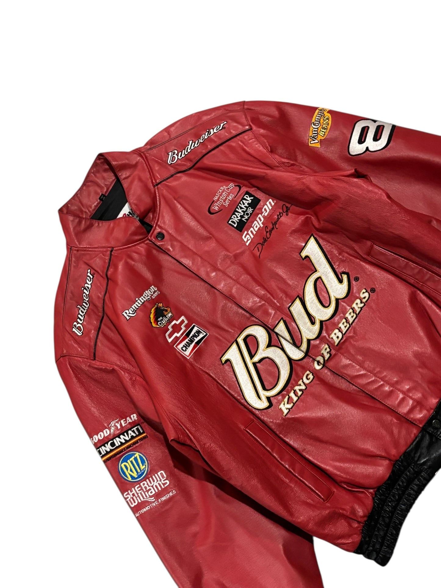 Vintage Chase Authentics "Bud King Of Beers" Racing Leather Jacket