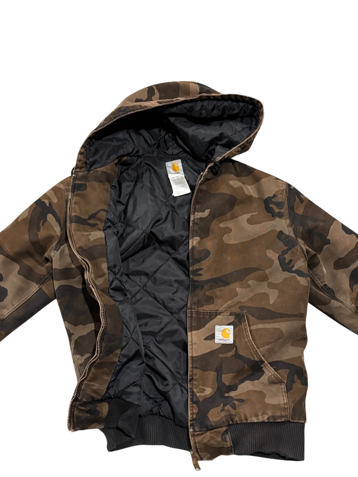 Vintage Hooded Carhartt Jacket Camo