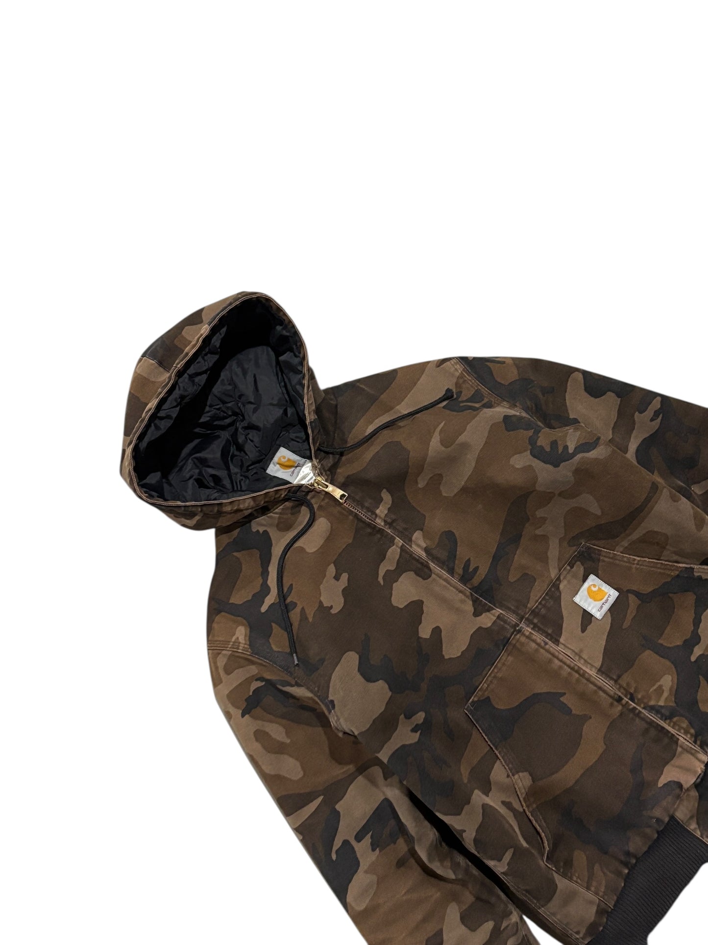Vintage Hooded Carhartt Jacket Camo